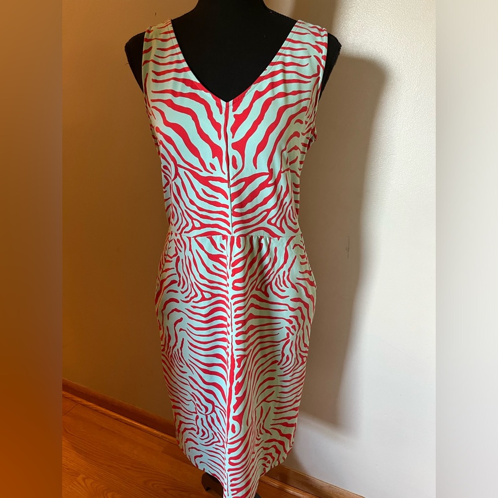 J McLaughlin Safari Chain Casey Dress‎ Catalina Cloth Small Animal Print S